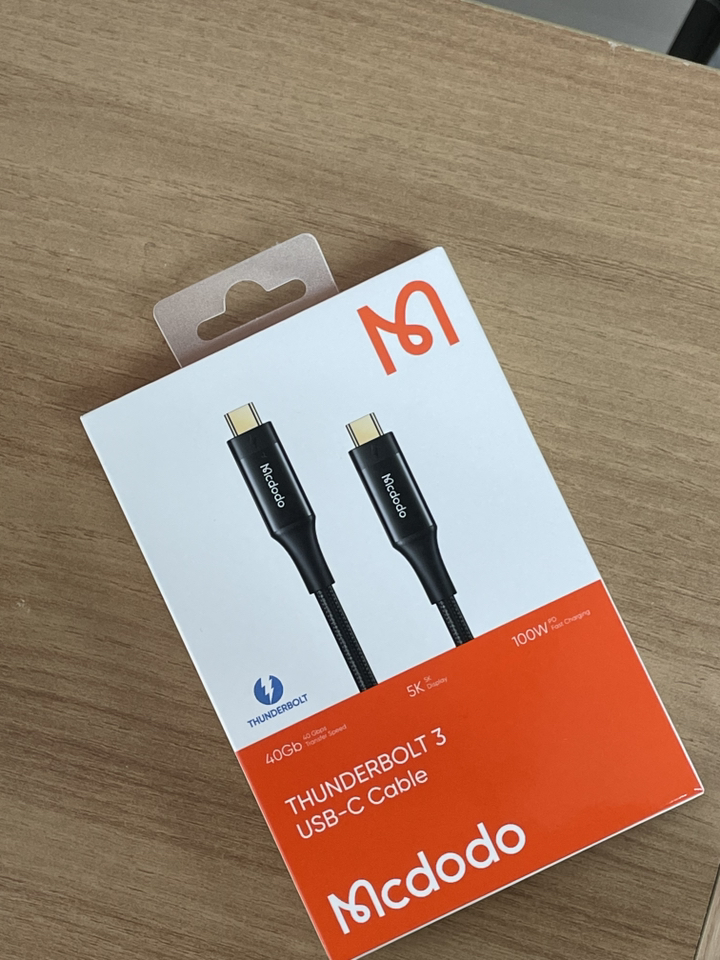 맥도도 C타입 to C타입 썬더볼트 3 데이터 충전 케이블