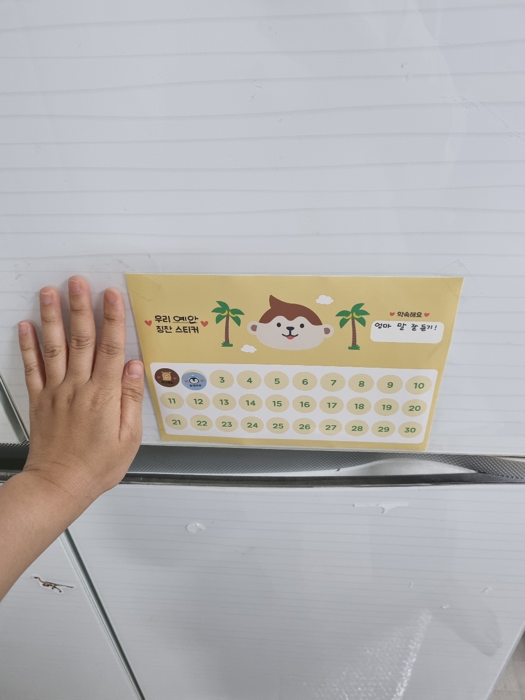 도나앤데코 로로 애니멀 칭찬 스티커 원숭이 애니멀 스티커 5종