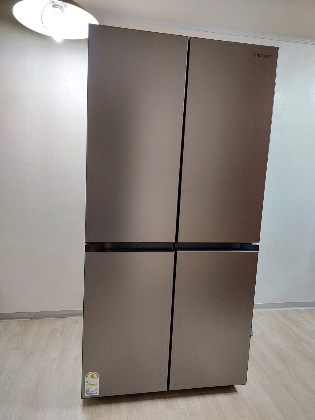 삼성전자 비스포크 4도어 프리스탠딩 냉장고 리얼메탈 RF85T9013T2 871L 방문설치 리뷰후기