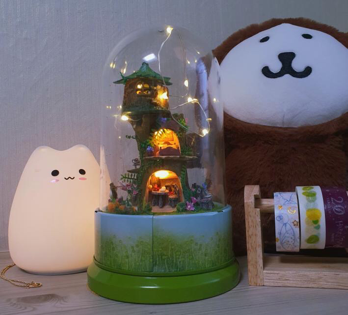 풀템 DIY 오르골 돔 미니어처 하우스 돔형 집 만들기 리뷰 후기