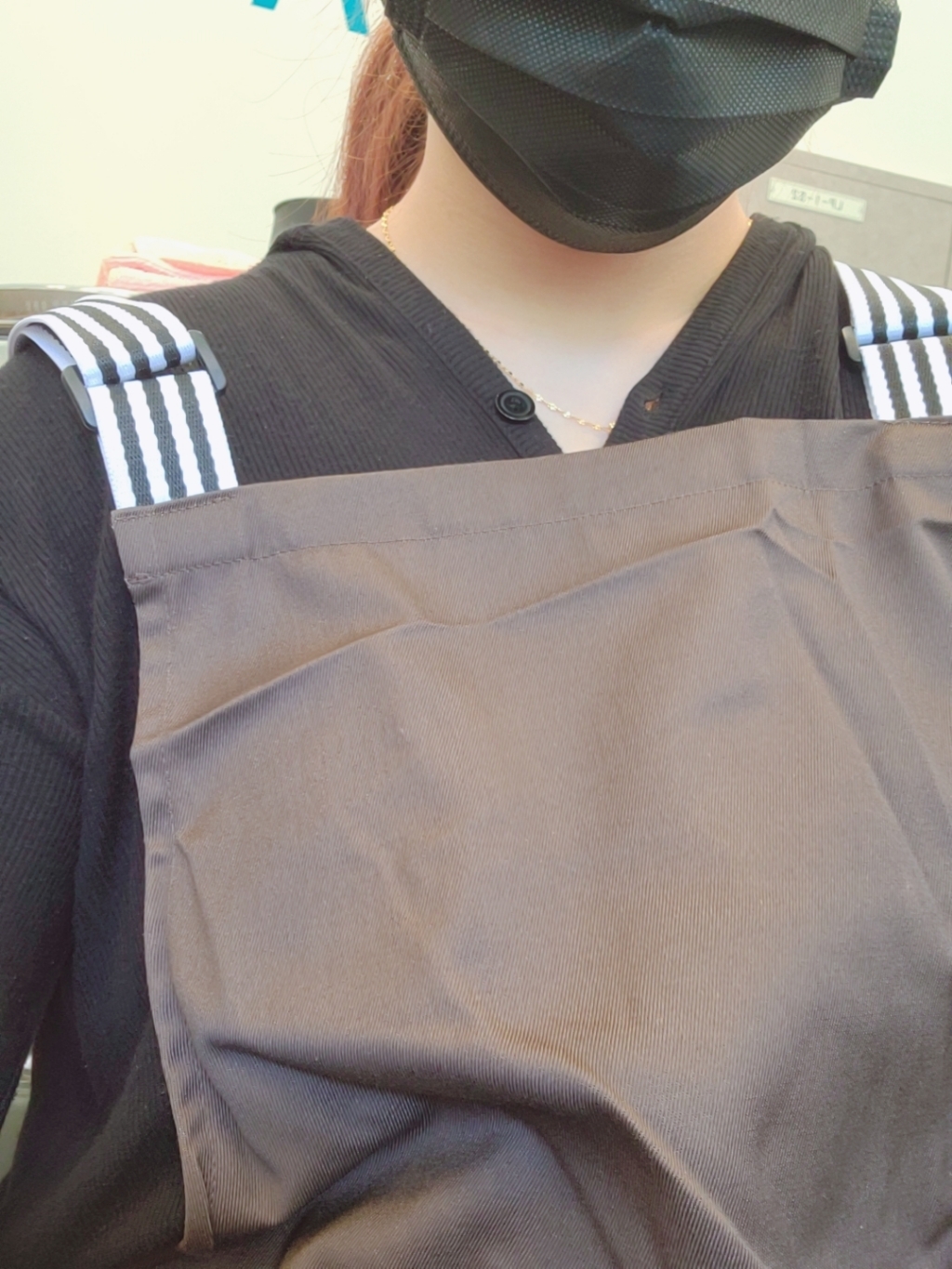 아리코 심플 투포켓 스트라이프 앞치마