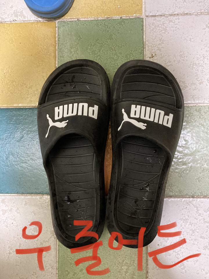 푸마 로고 슬리퍼 리뷰후기