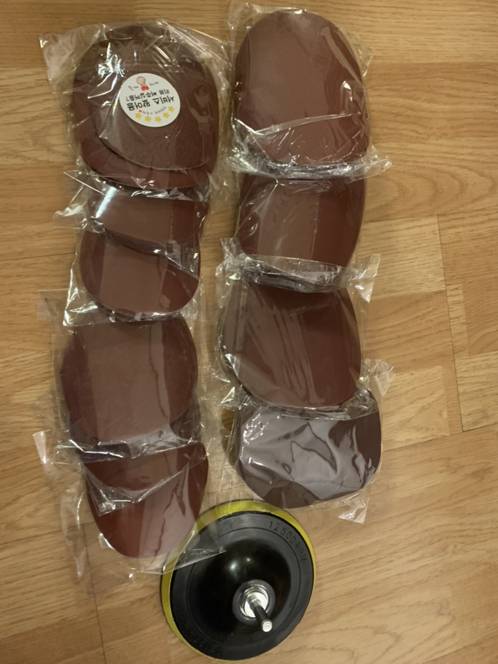 유가 샌딩페이퍼 4인치 10매 원형사포 벌크로 샌딩패드용 전동 에어 샌더페이퍼 리뷰후기
