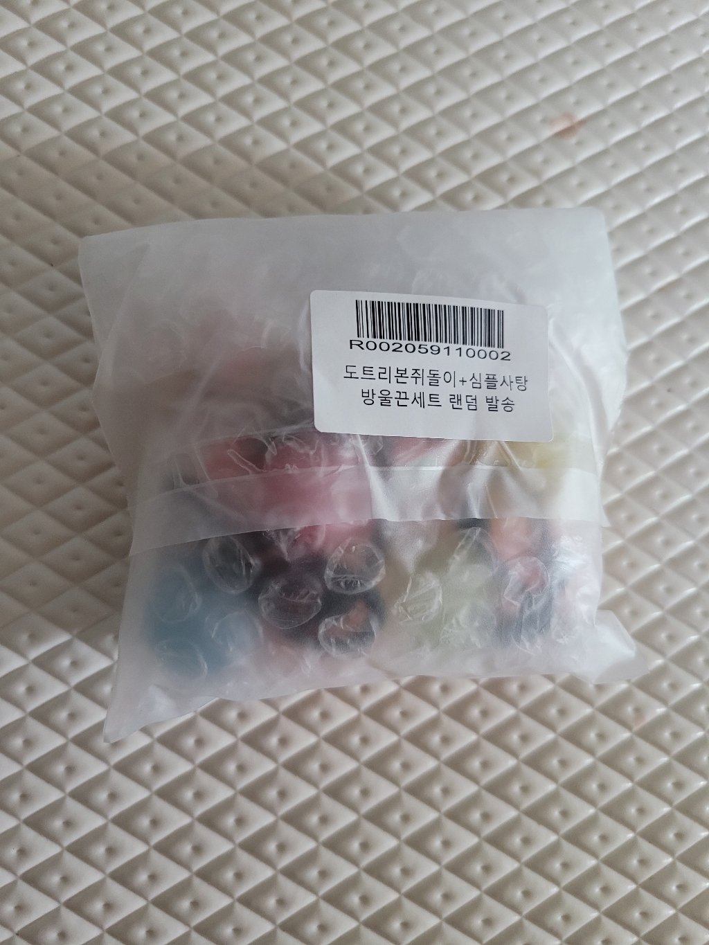 핸날 도트리본쥐돌이 심플사탕 방울끈세트