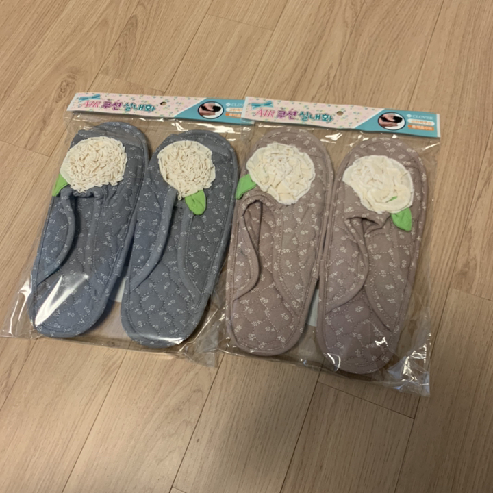 양말나라 코사지 쿠션슬리퍼 쿠션덧신/ 쿠션 거실화 쿠션실내화 유치원 어린이집 요양원 서빙화