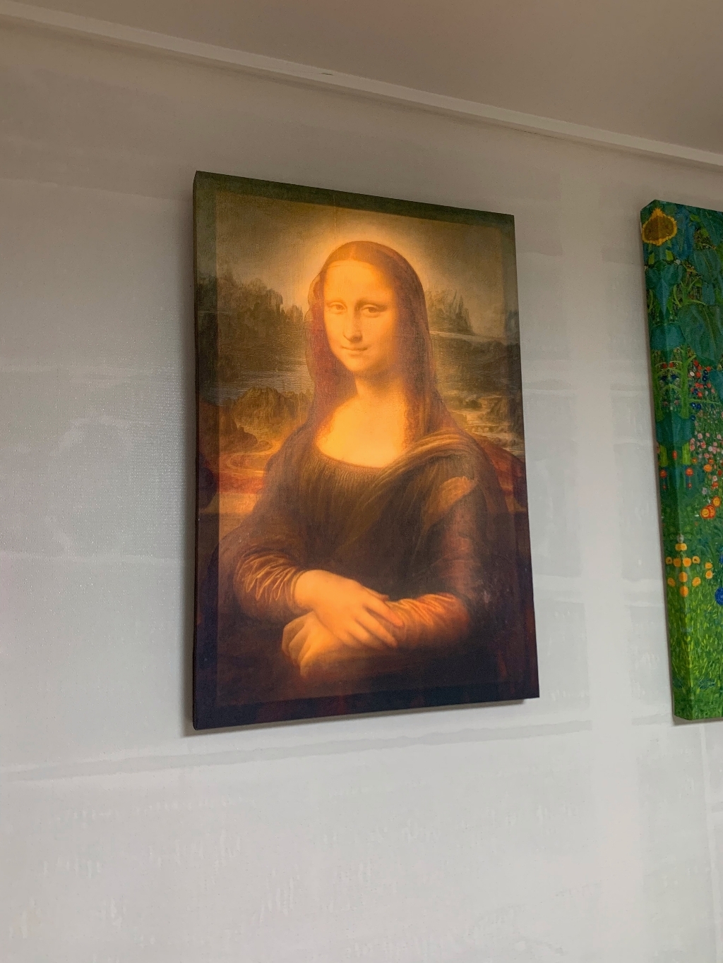 JaZoo LED 무드 조명 인테리어 캔버스 그림 액자 60x - Mona Lisa 모나리자 by Leonardo da Vinci 레오나르도 다 빈치 리뷰후기