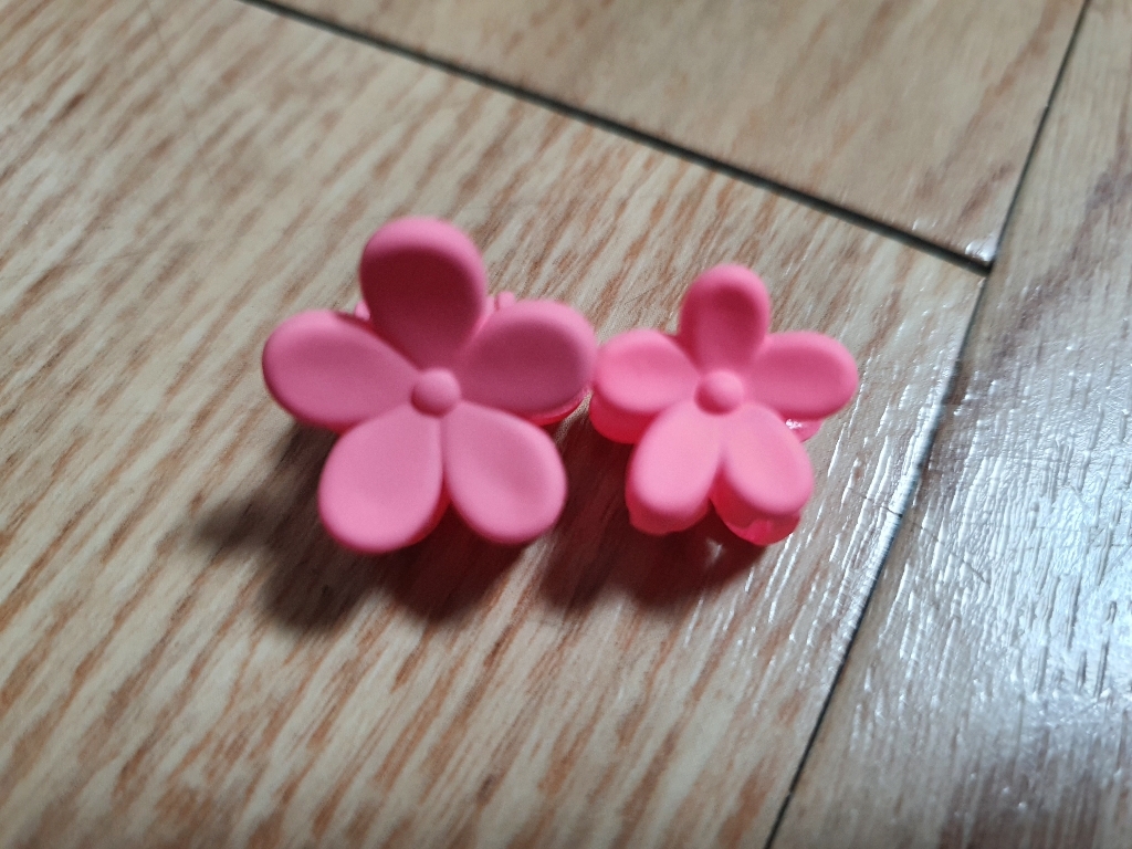 공주마마 포인트칼라미듐꽃집게핀