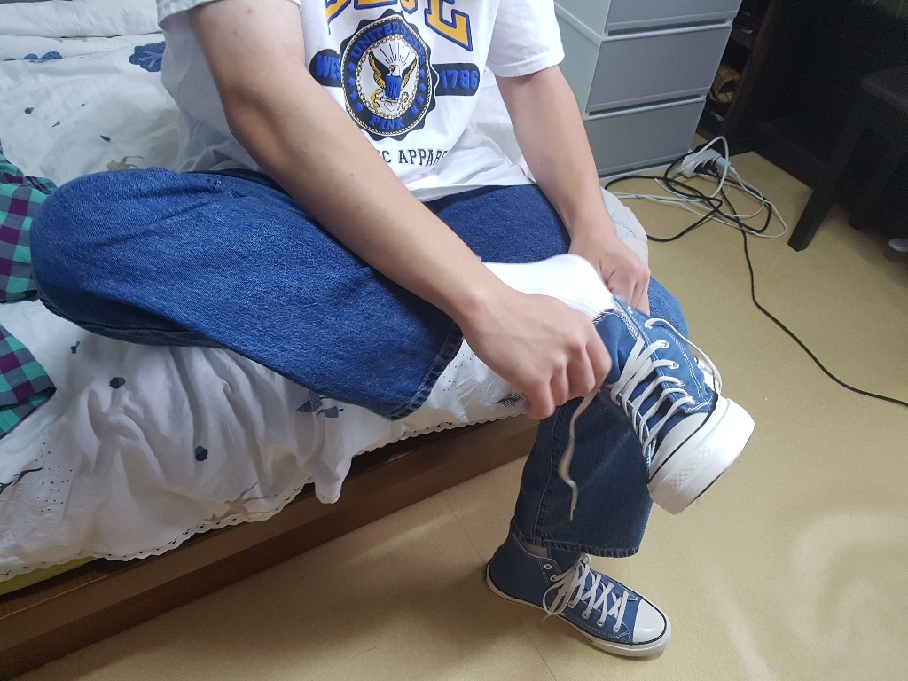 남여공용 국민 캔버스화 하이 9181