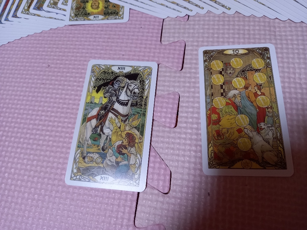 정품 예쁜 골든 아르누보 타로카드 초보용 oden Art nouveau Tarot