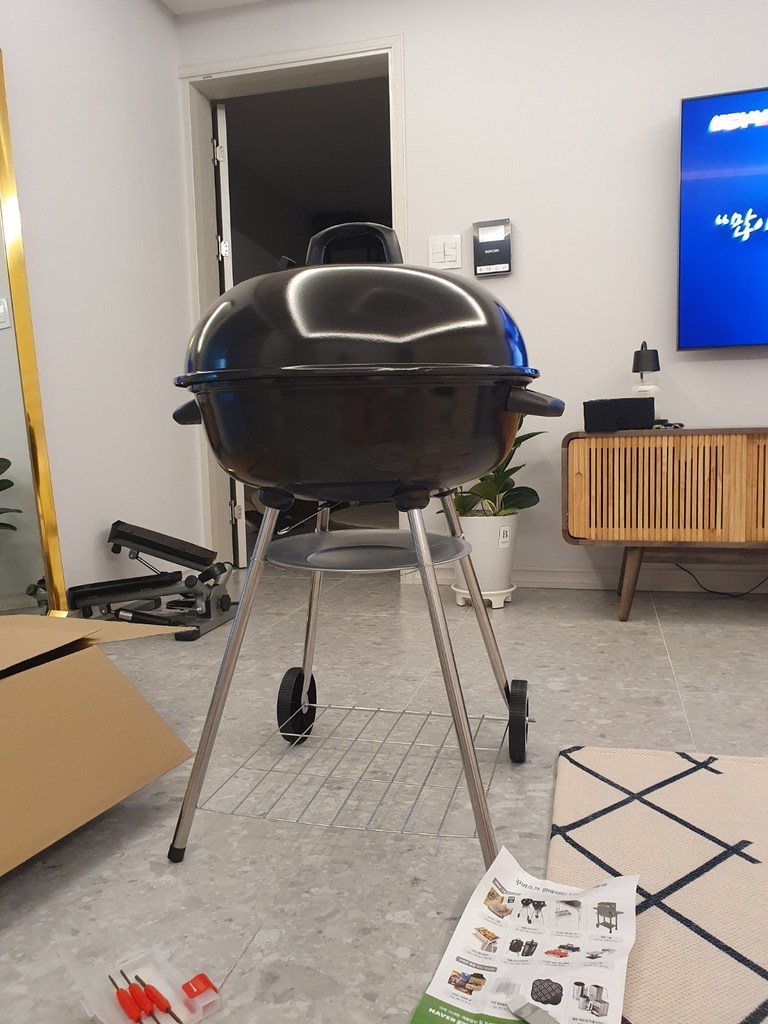 꾸버스 숯통 바베큐그릴 철숯통 화로 숯재받이
