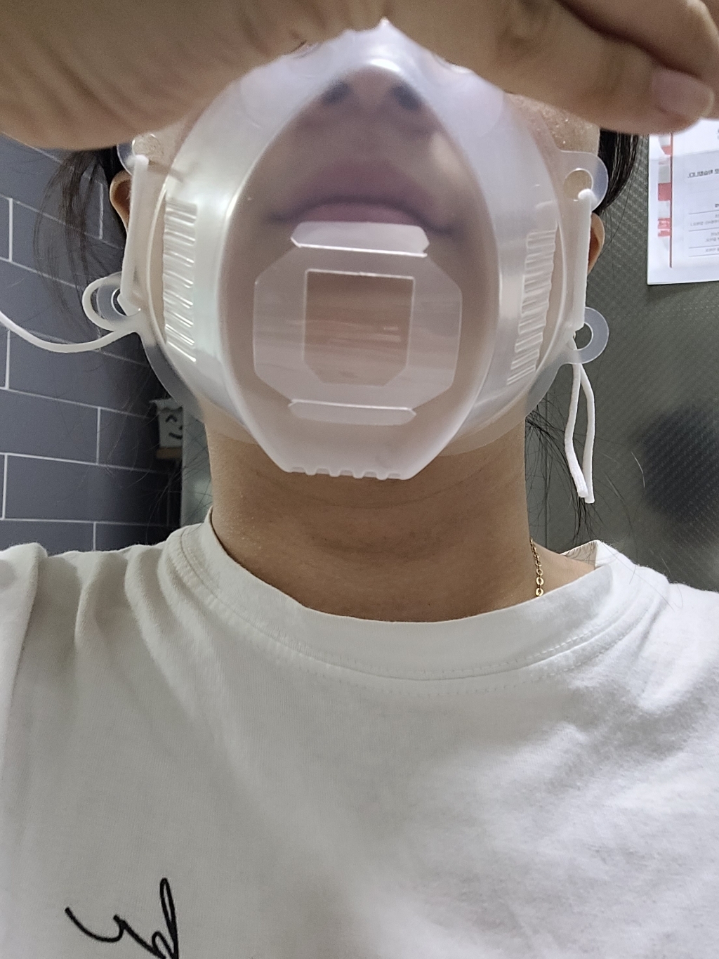 [젖병소재] 목욕탕 수영장 방수 마스크 젖병소재 누구나마스크  반투명 리뷰후기