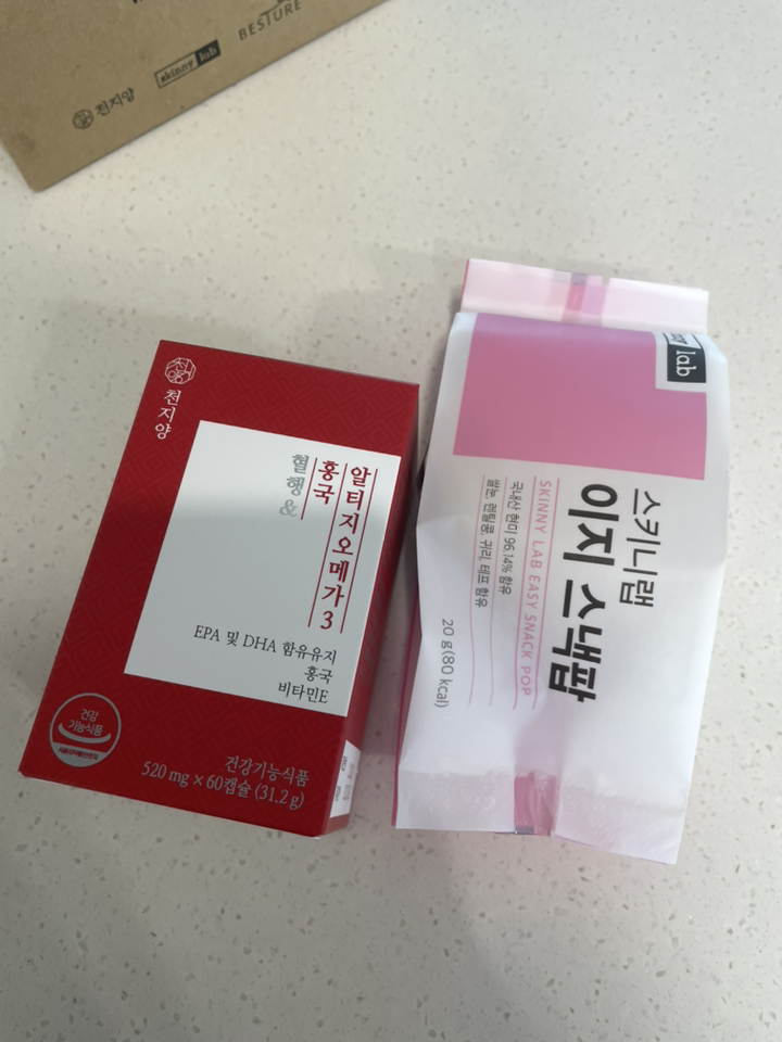 천지양 콜레스테 혈행&홍국 흡수빠른 알티지 rt 오메가3 혈행 중성지질 개선 장용성캡슐스낵팝