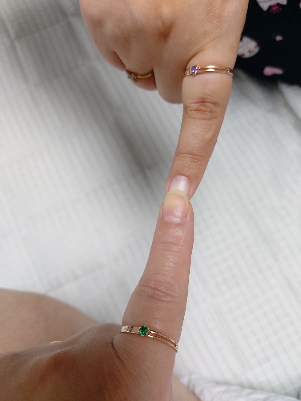로이드 Be y ove 하프 라인 탄생석 반지 10K 14K 18K 골드반지