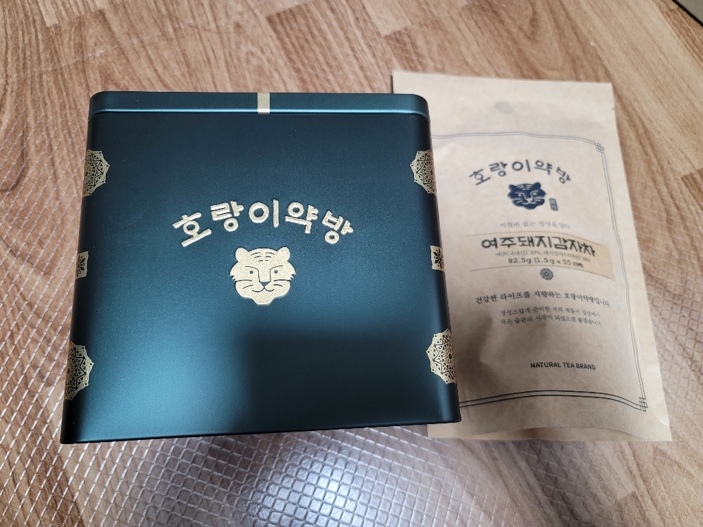 [랑이보감]여주 돼지감자 차 20개입 / 55개입틴케이스_ 랑이약방 리뷰 후기