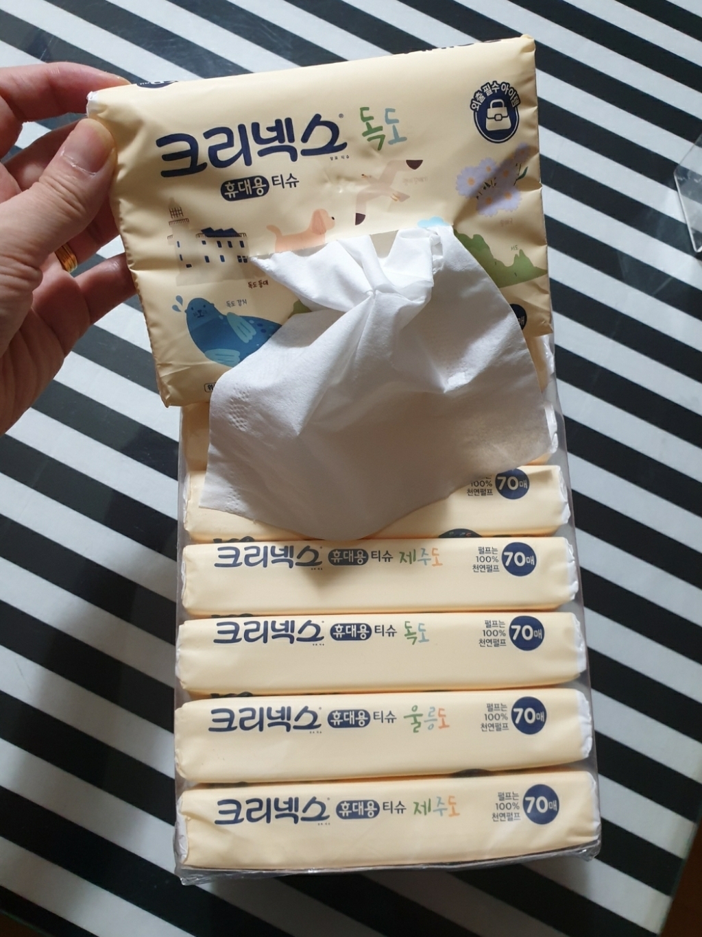 크리넥스 여행용 티슈 대한민국 70매 12개 리뷰후기