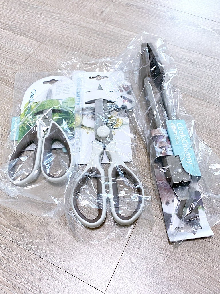 쿡차미 다용도 주방가위 허브주방가위 실리콘집게