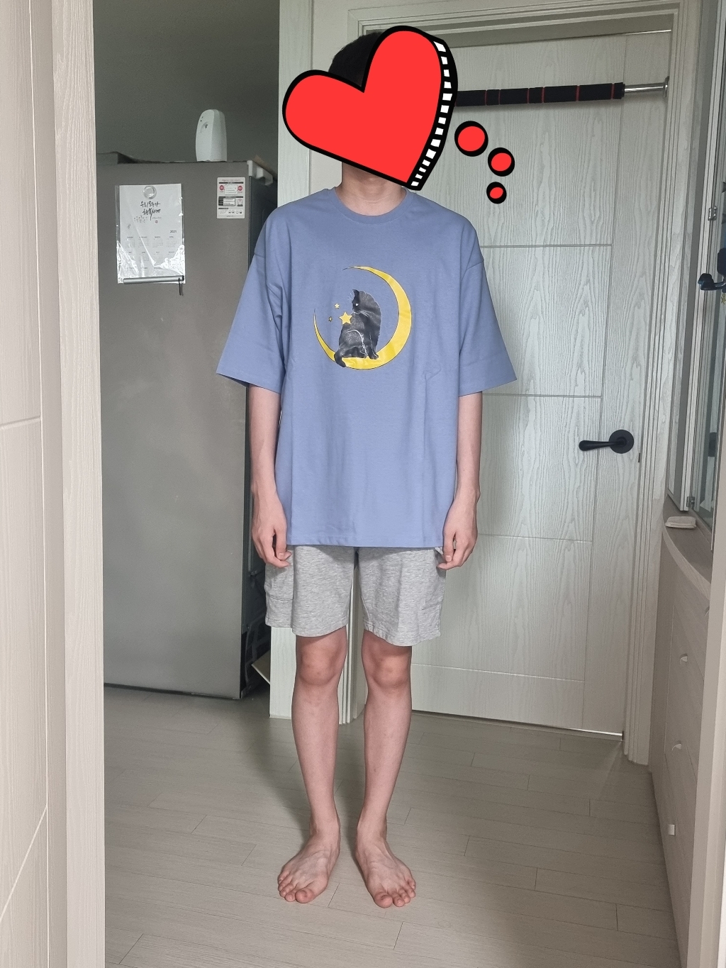 벤힛 루나 오버핏 빅사이즈 반팔 티셔츠