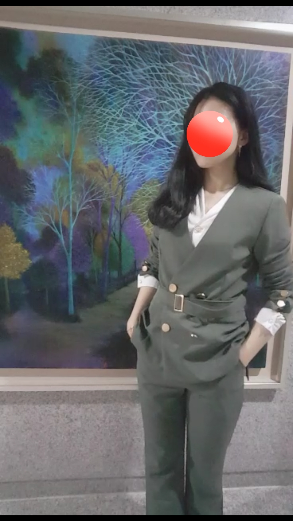루나걸 제리슨 브로치 블라우스