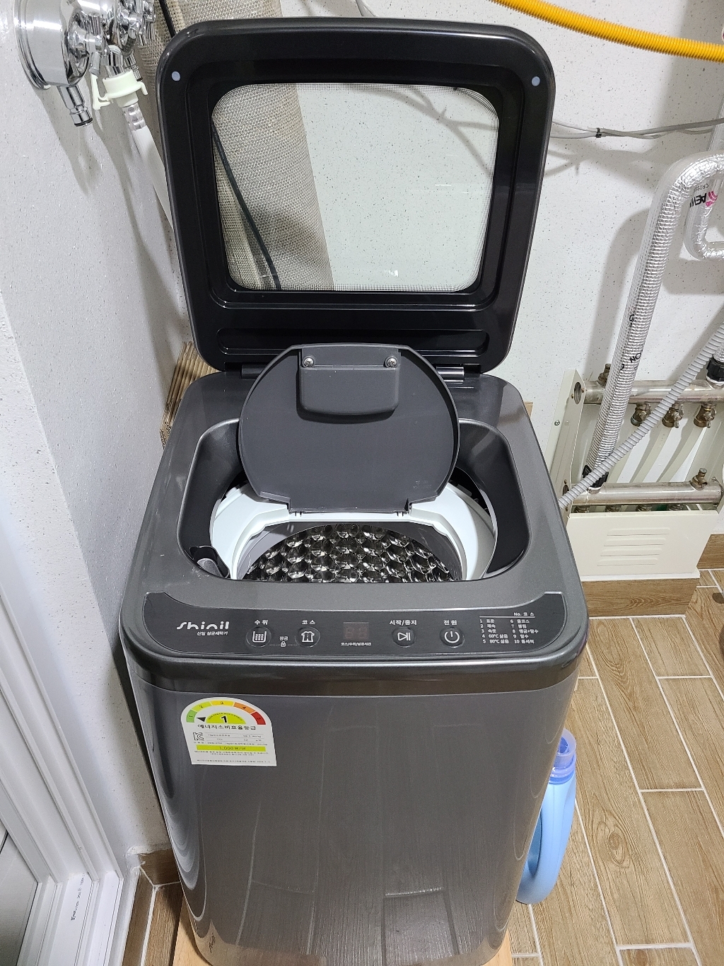 신일 삶는 미니 세탁기 티타늄실버 SW-3750