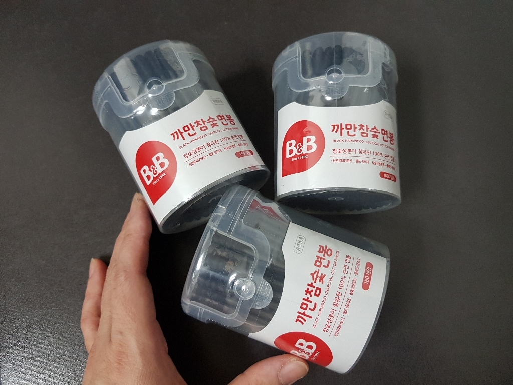 비앤비 까만참숯면봉 150개입 1개 리뷰후기