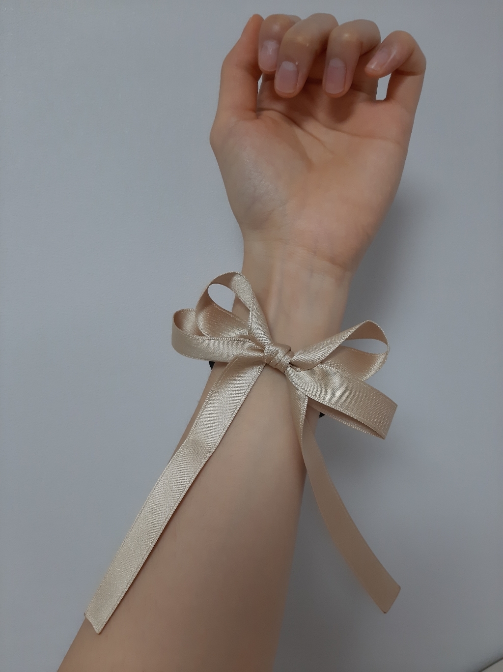 메르시밴드 무광공단 리본 머리끈 2종