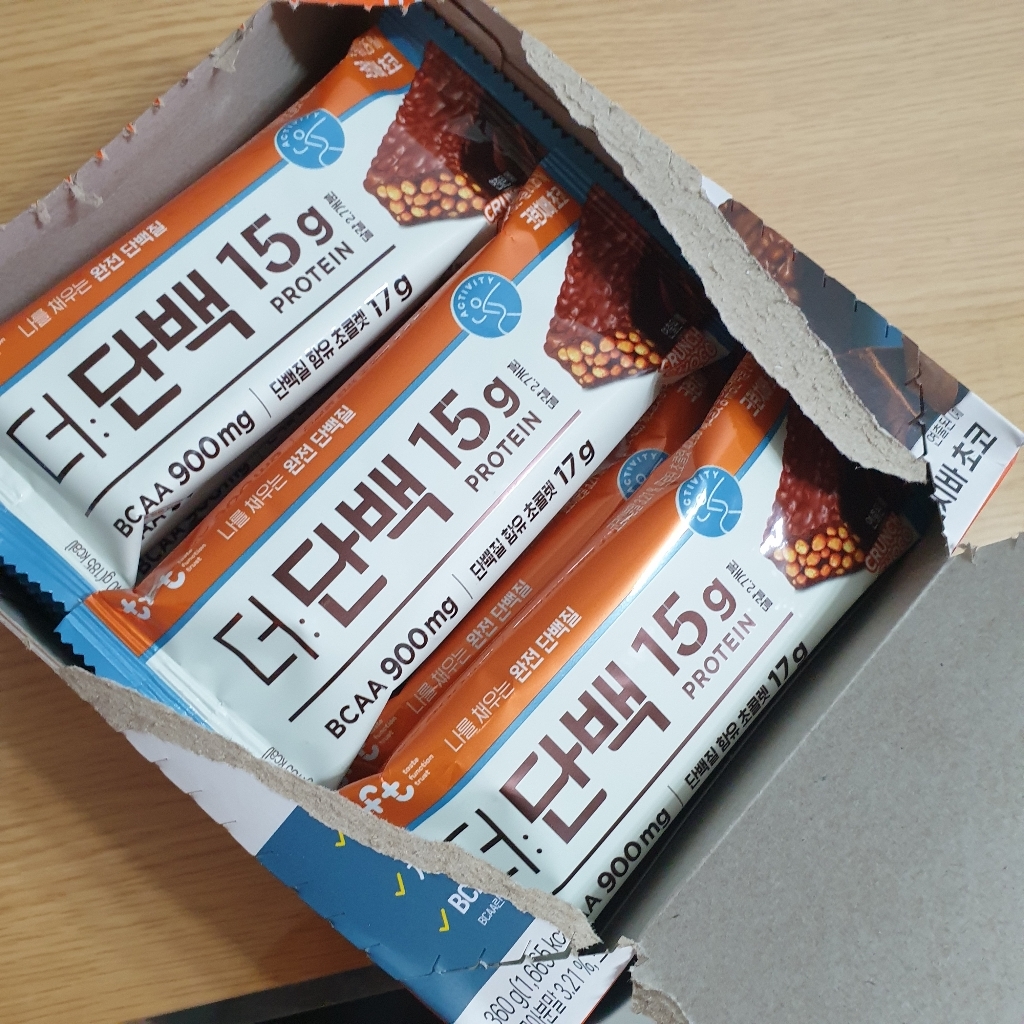빙그레 더단백 크런치바 초코 9개입 리뷰후기