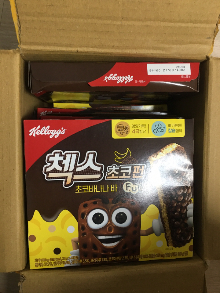 켈로그 첵스 초코펀 초코바나나 바 영양간식