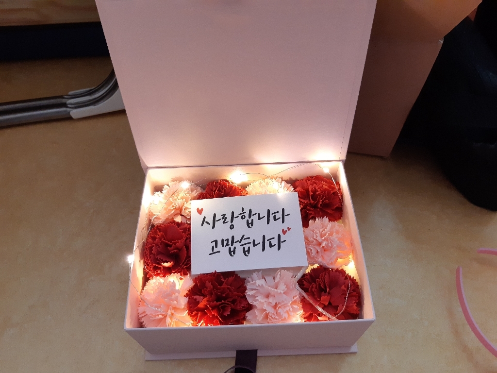 젊은마켓 비누꽃 반전 용돈박스 ED 무드등 필름봉투 쇼핑백 메시지 카드 5종