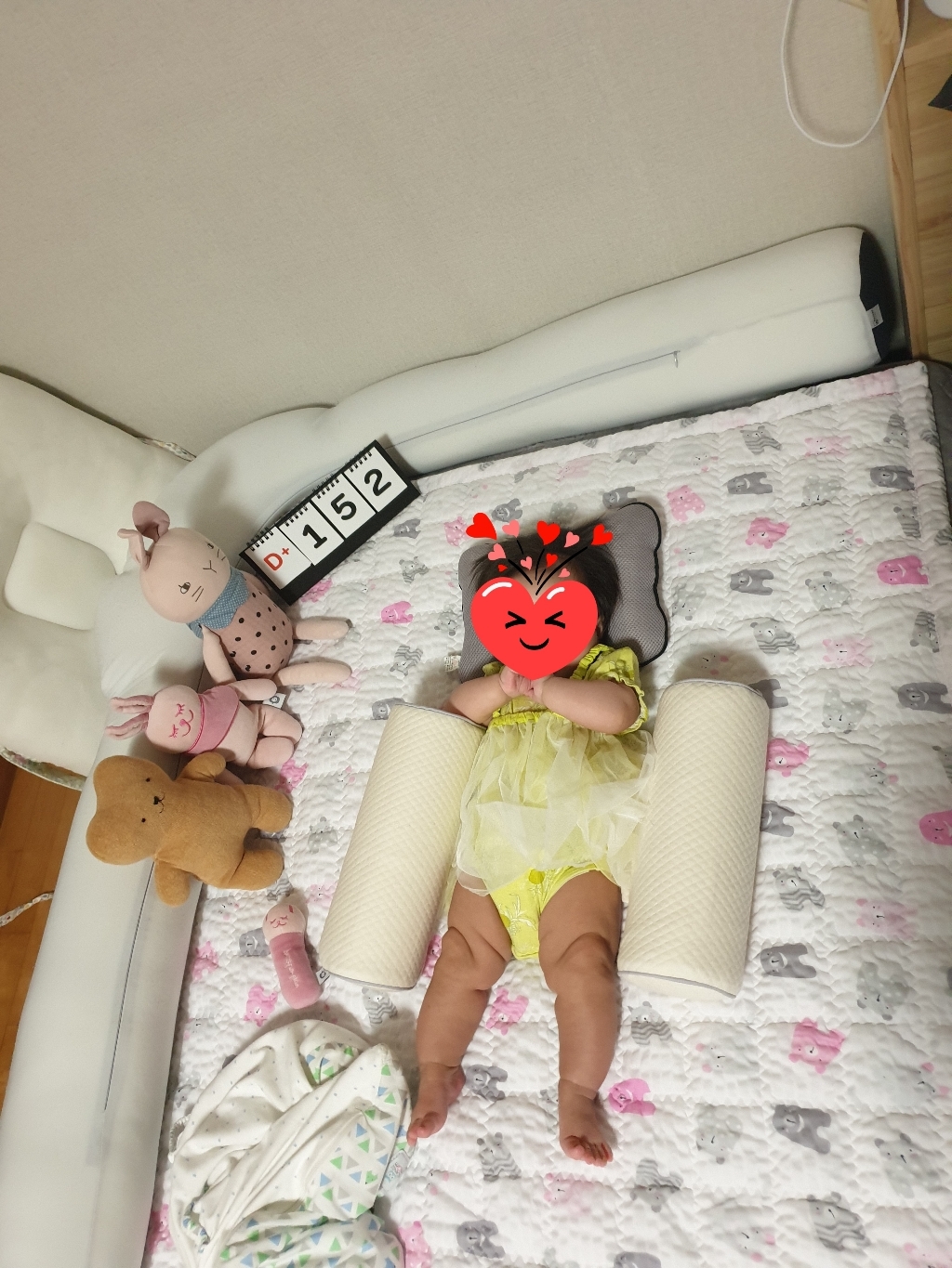 화모베이비 면리플 매쉬 유아 여름 누빔패드