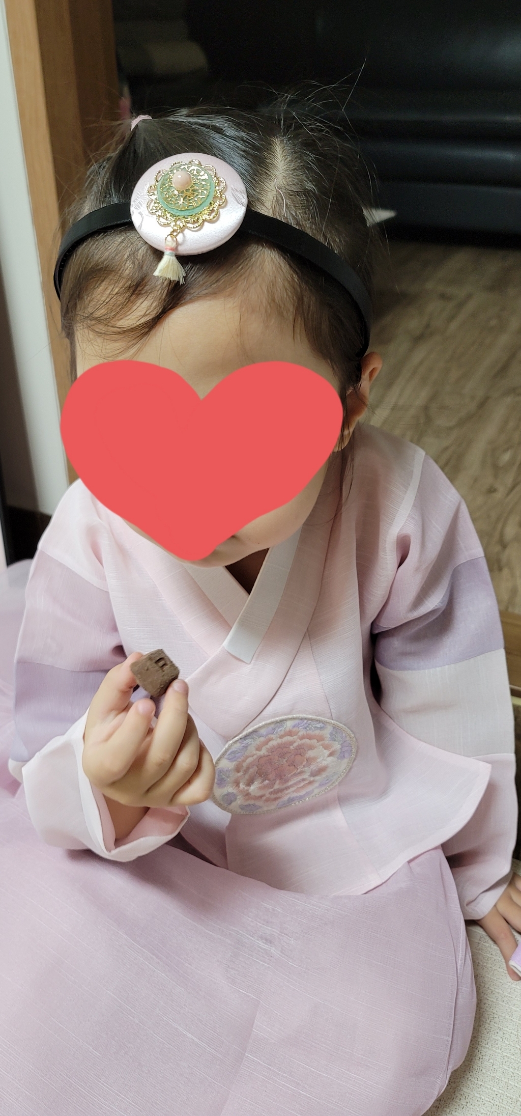 금동이 여아용 목단꽃 당의 한복 AW119 복주머니