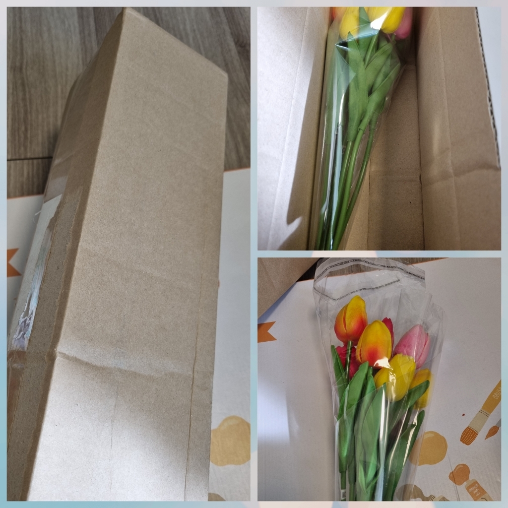 에스이제이 꽃다발 망고 튤립 조화 촬영 장식 인테리어 소품 셀프 웨딩
