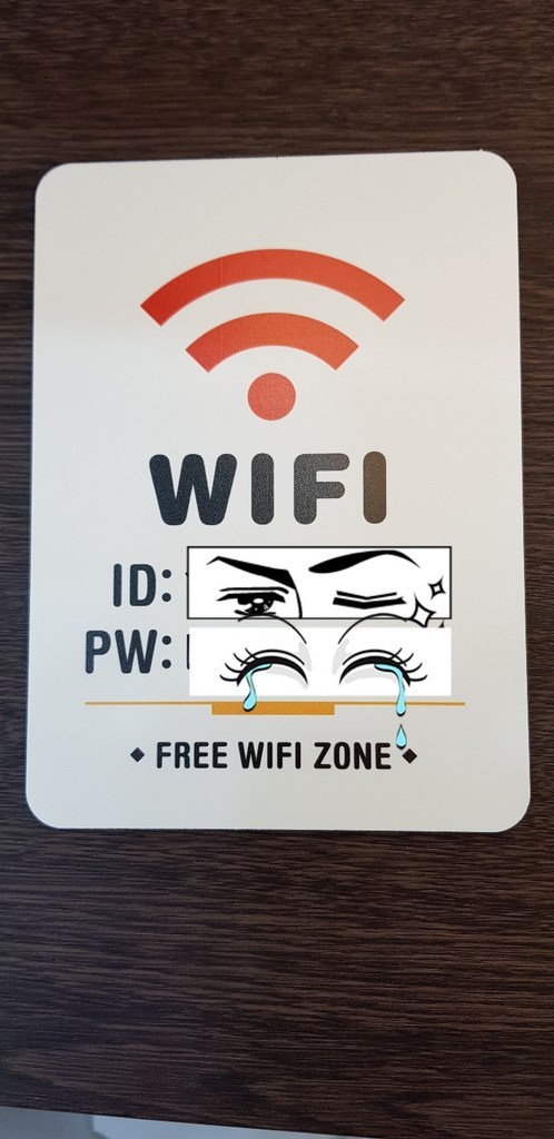 루리앤메리 잠깐 사인보드 042 WIFI패스워드 안내판 리뷰후기