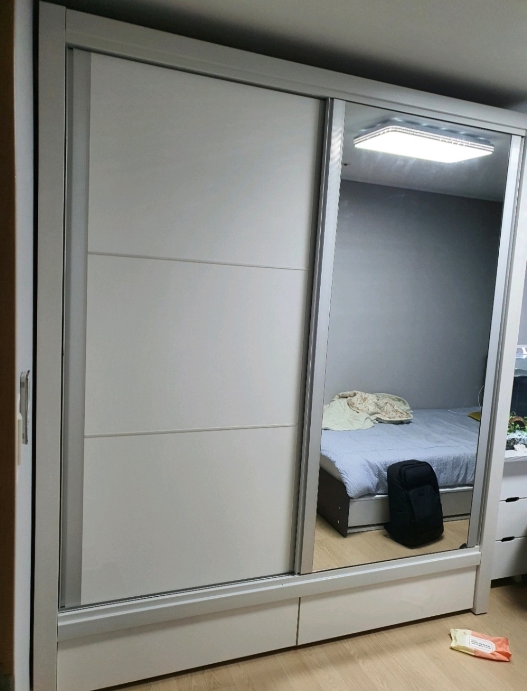 보넬가구 메종 거울형 슬라이딩옷장 옷장 슬라이딩장롱 장롱 미닫이옷장 슬라이드옷장 슬라이드장롱