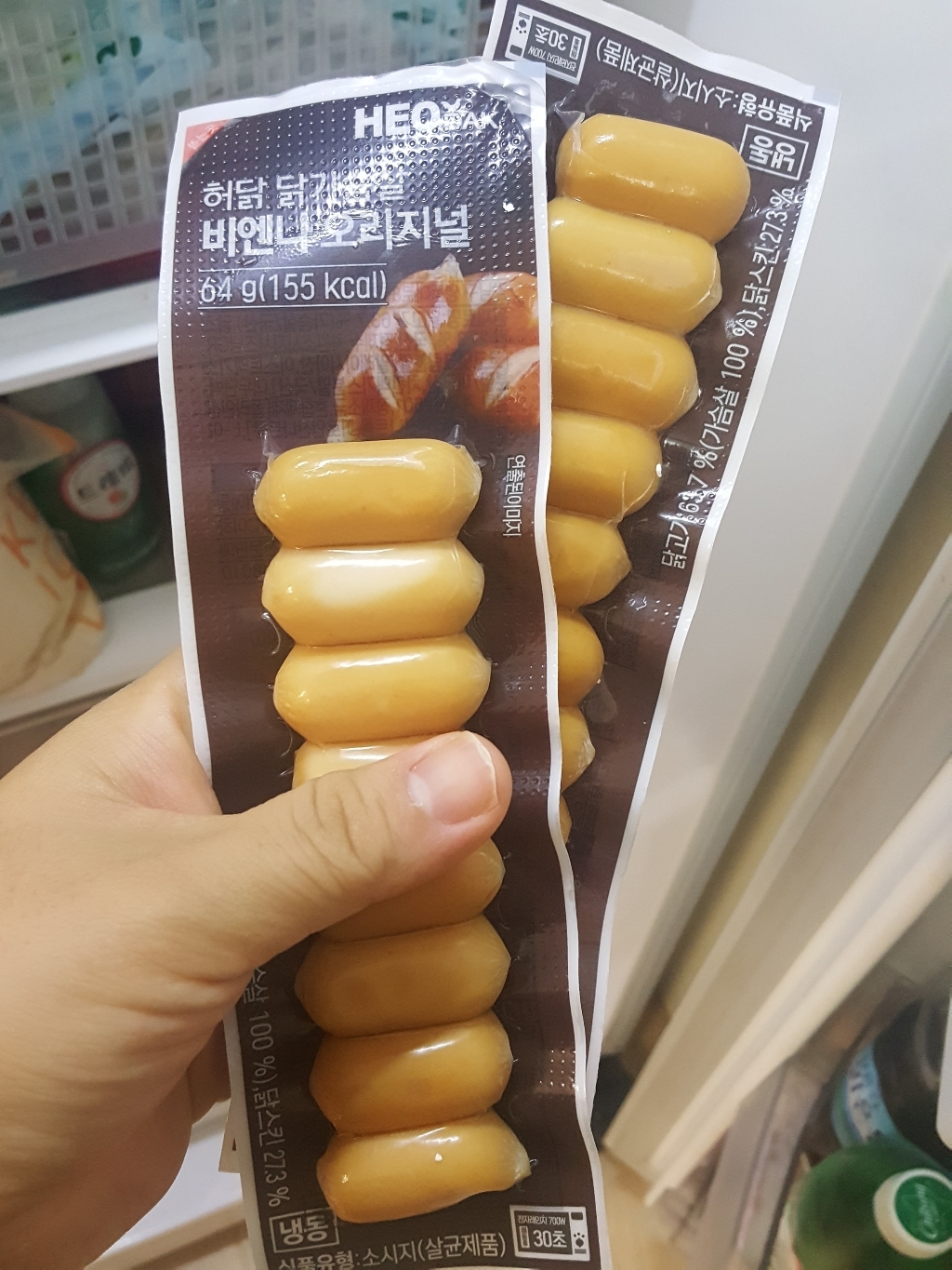 허닭 닭가슴살 비엔나 소시지 오리지널 리뷰후기