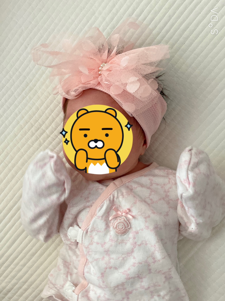 진주 리본 베이비 백일 돌 아기헤어밴드 터번 리뷰후기