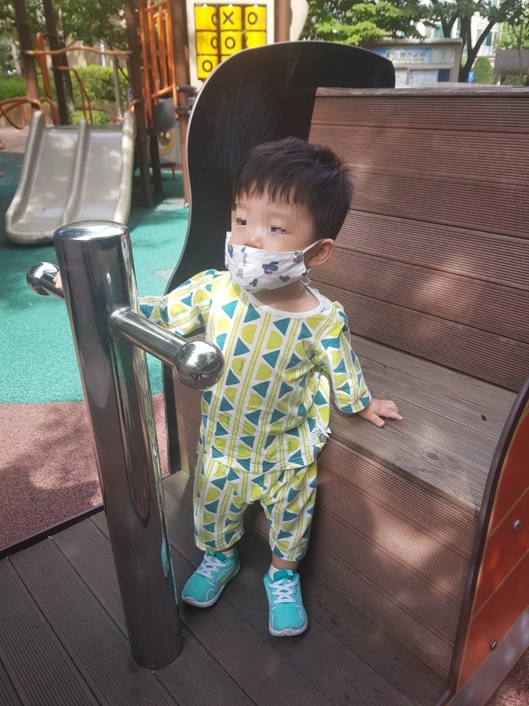 코니아일랜드 유아동용 목걸이 일체형 3D마스크