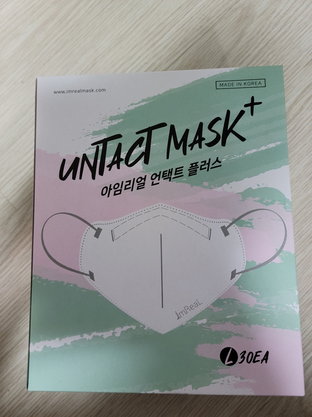 컬러마스크 파스텔 민트 베이지 핑크 블루 네이비 버건디 패션 새부리형 김동완마스크 아임리얼 언택트 플러스 대형30매 리뷰후기