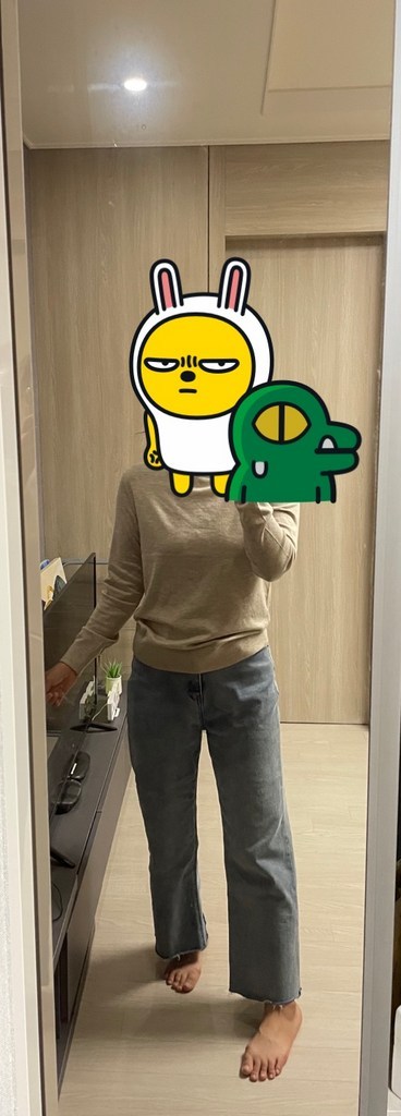 빼빼 여성용 포근한 기본 반목 니트 티셔츠
