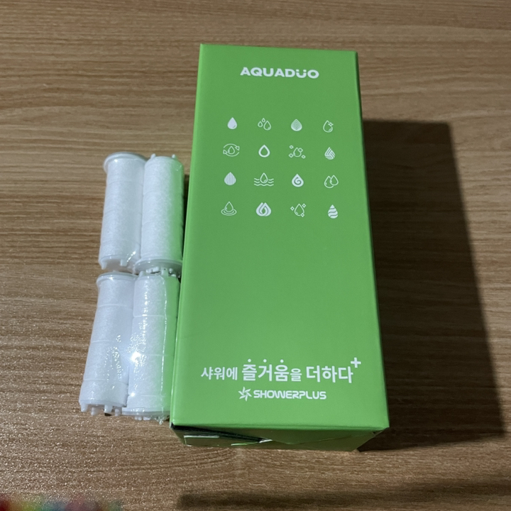 아쿠아듀오 핸디형 필터 싱크 헤드 SF-1000 녹물 제거 리필 필터