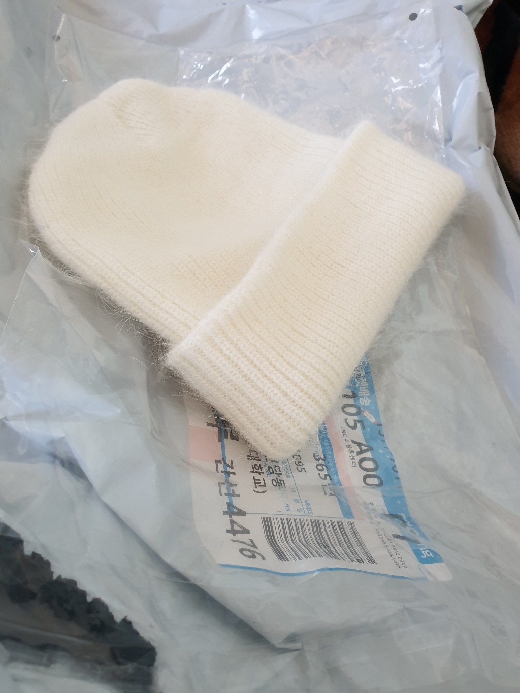 팸드님 앙고라 무지 비니 겨울모자