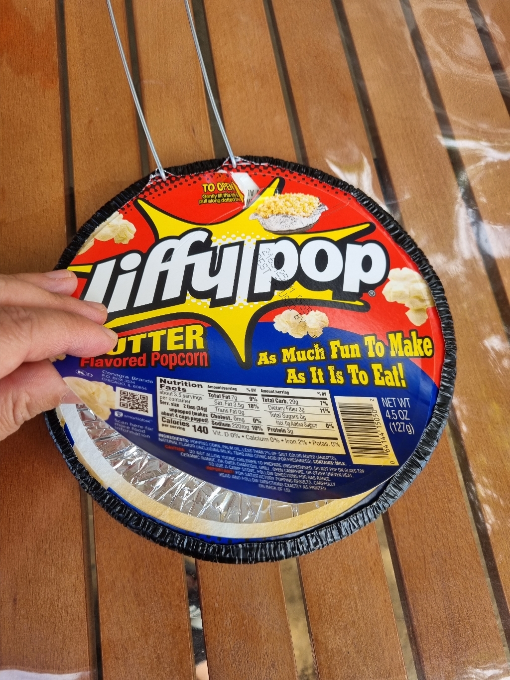 3개세트 JIFFY POP Butter Favored Pocorn Stoveto Poin Pan 지피팝 버터 맛 팝콘 팝핑 팬 캠핑용 리뷰후기