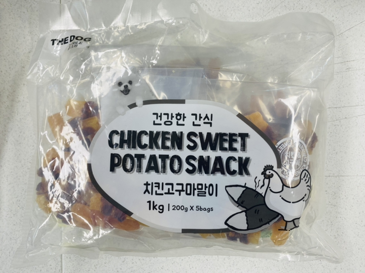 더독 건강한 강아지 간식 고구마 말이
