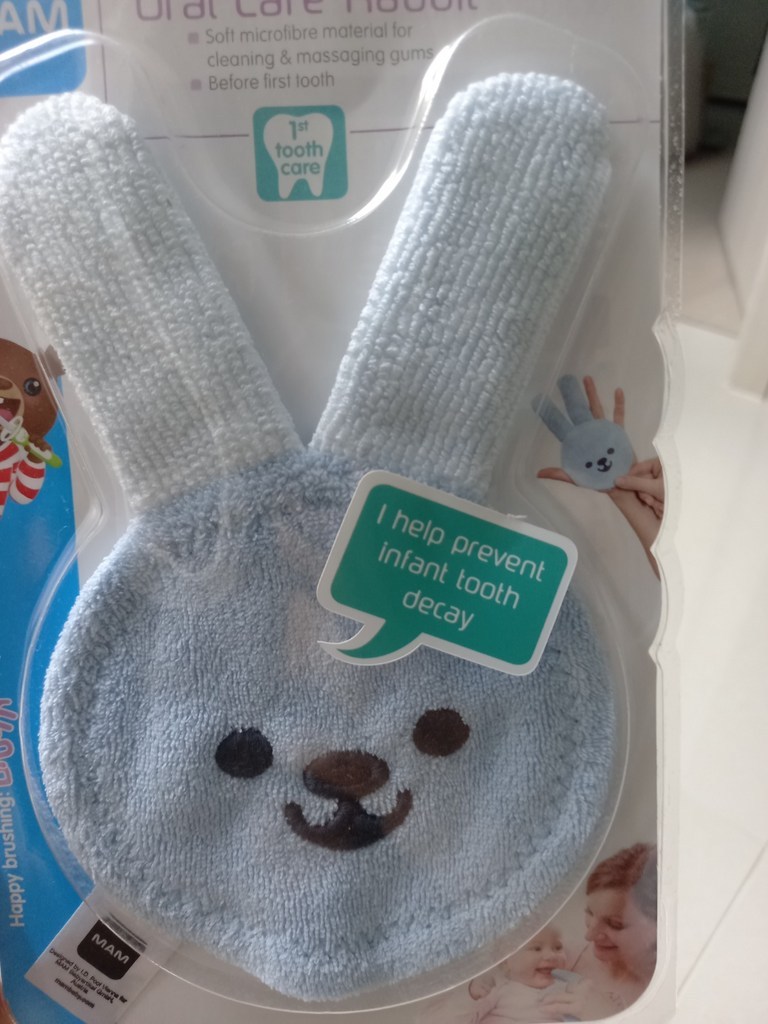 [쿠팡수입] A Ora Care Rabbit 아기 신생아 멸균 이앓이 구강티슈 블루