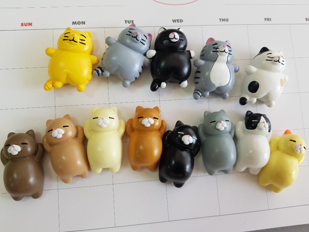 디파워샵 프티 뚱뚱이 고양이 자석 13종