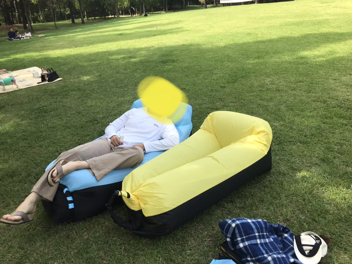 캠핑 공기 에어 빈백 매트