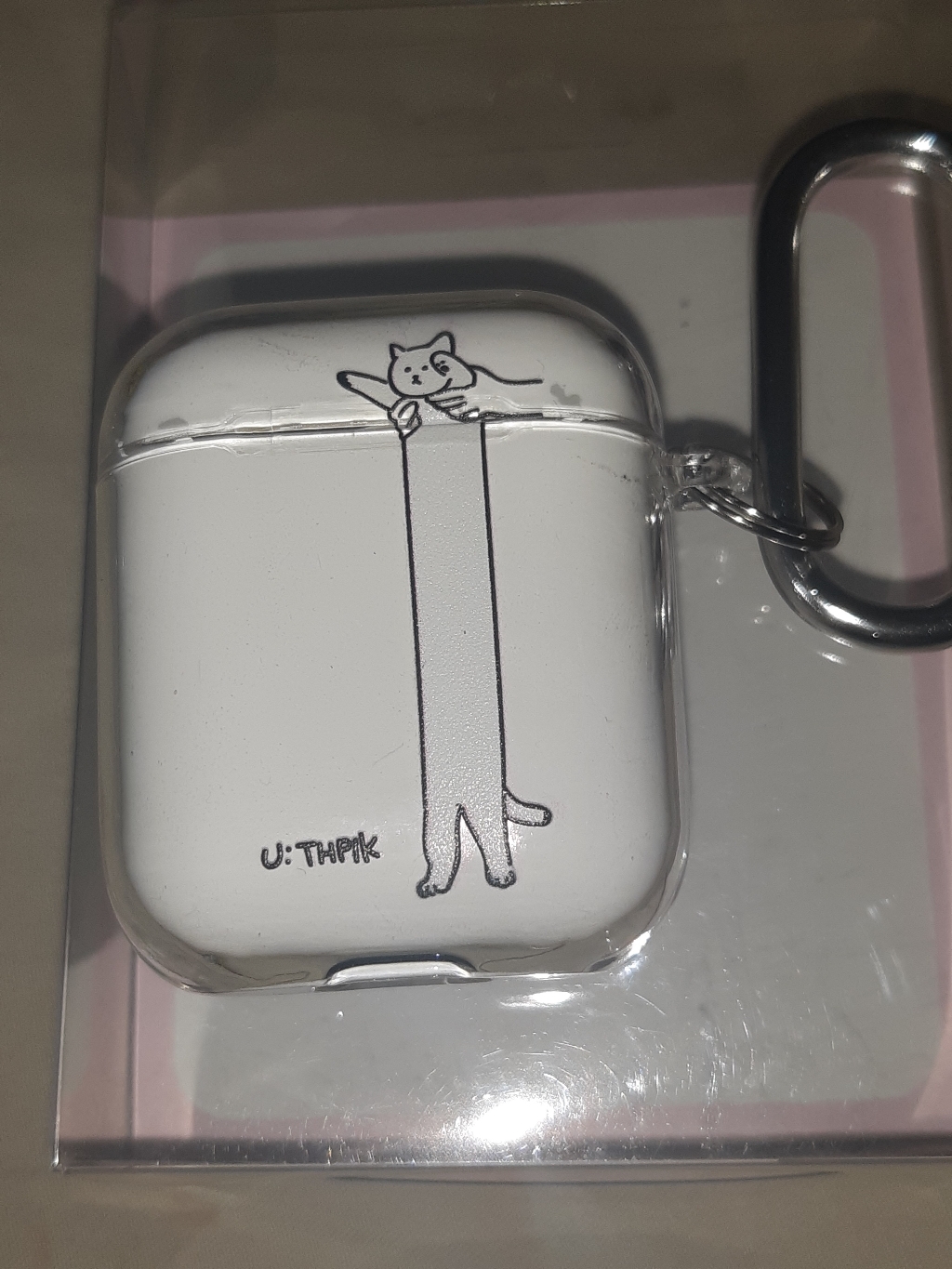 유스픽 망한 고양이 클리어 케이스 에어팟 1 / 2