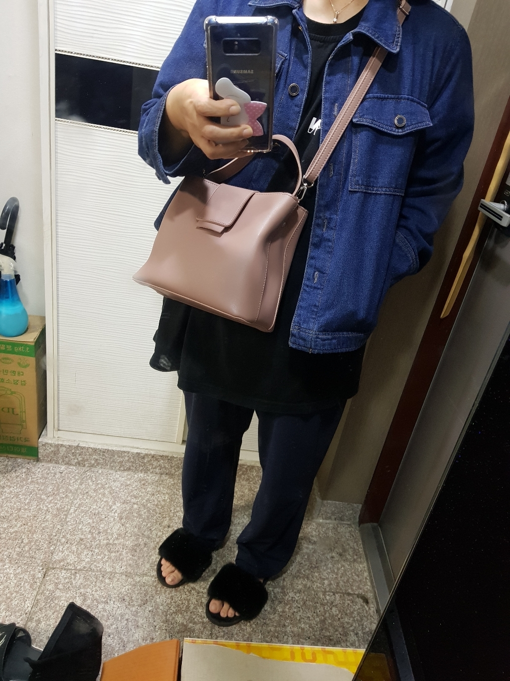 보니보따리 올리비아K 크로스 토트 숄더백