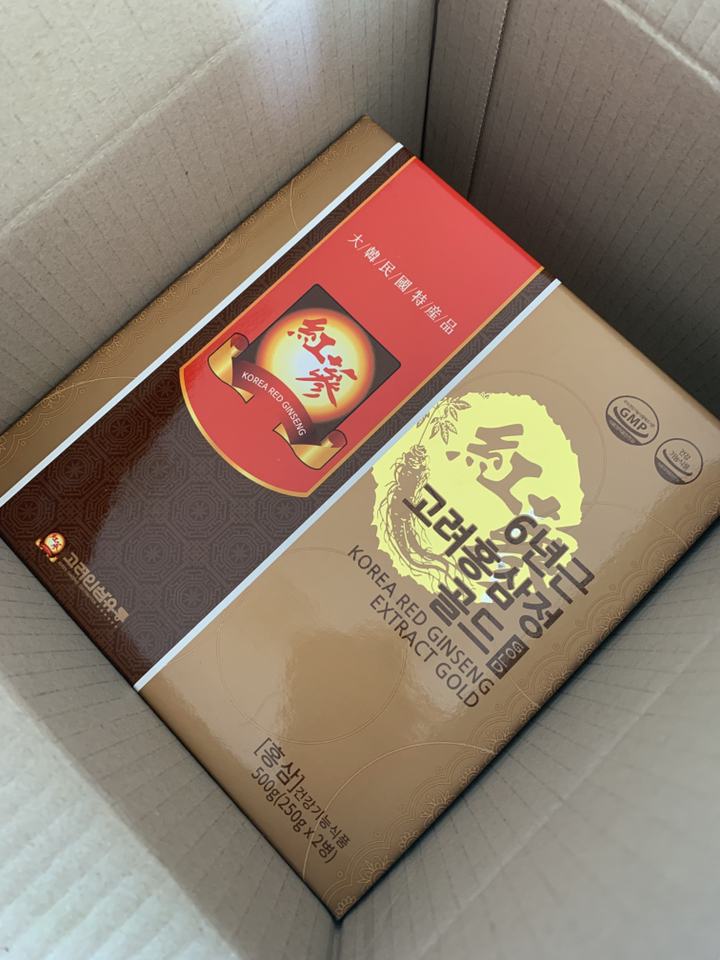 고려인삼유통 6년근 고려홍삼정 골드 2개입 쇼핑백