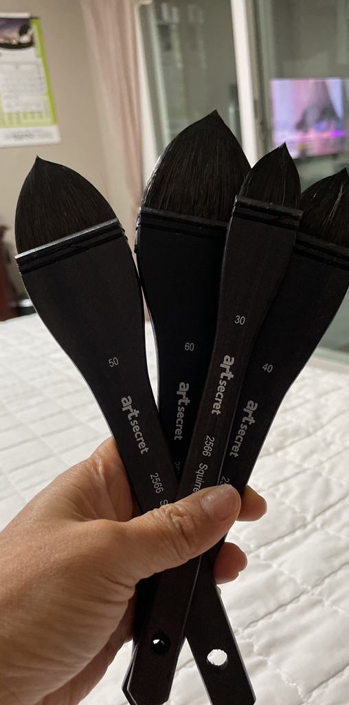 새한 아트아트시크릿 2566 고품질 다람쥐모 수채화 페인트 브러쉬
