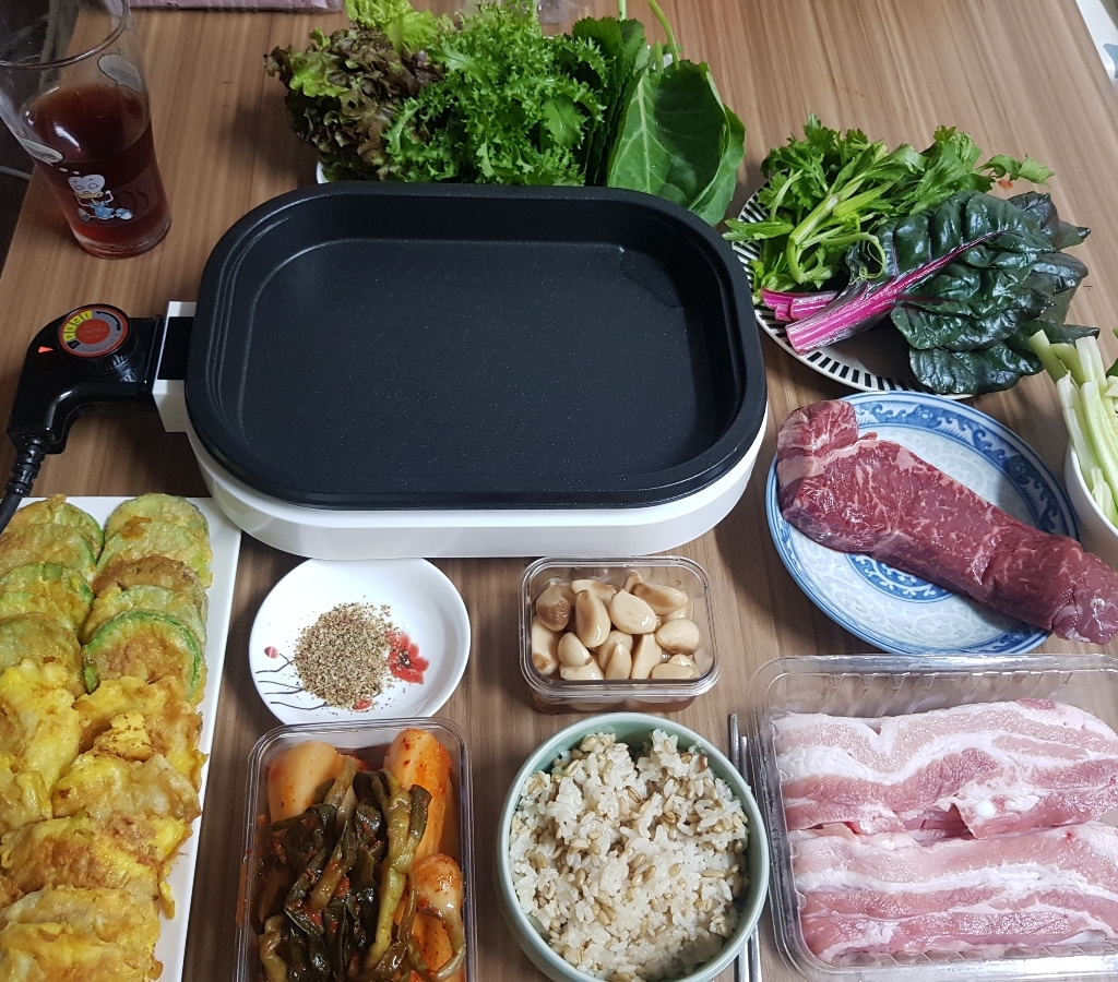 보본 미니 전기그릴 쿠커
